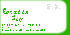 rozalia hey business card